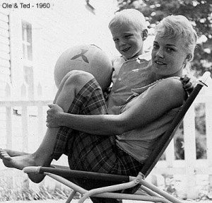 1960 in Acton, MA with 5 yr old son Ted