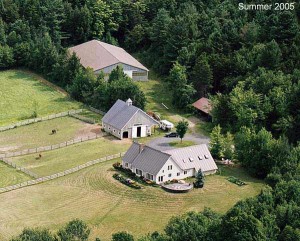Aerial view of the farm in 2005