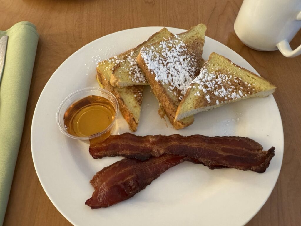 French toast has become Howie's favorite with sausage links instead of bacon